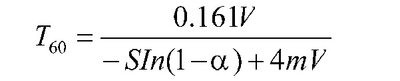 T60的計算公式